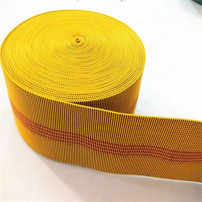 Porcellana tessitura con elastico della tappezzeria di colore giallo di 70mm per allungamento della sedia 20%-30% del sofà fornitore