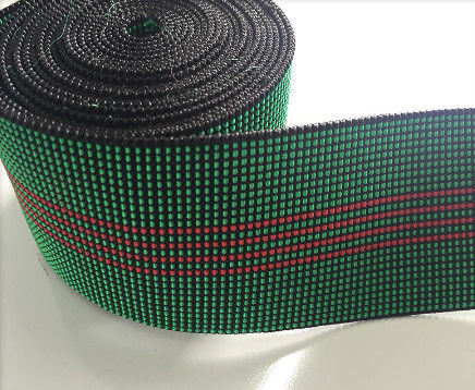 Porcellana tessuto domestico elastico 50g/M della tessitura del trampolino di colore verde di 50mm forte fornitore