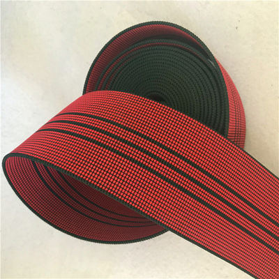 Porcellana rosso all'aperto della tessitura della mobilia di alta tenacia di 50mm con 3 linee nere fornitore