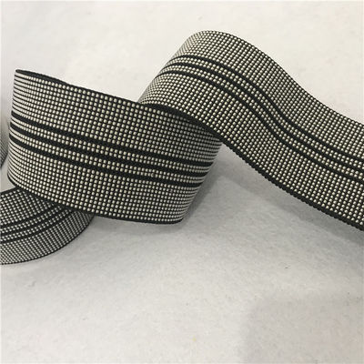 Porcellana I pp lanciano il bianco elastico dell'allungamento della tessitura 40%-50% del sofà di 50mm con le linee nere fornitore