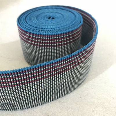 Porcellana tessitura elastica di 50mm Bluepolyester fatta da buona resilienza di gomma cinese fornitore