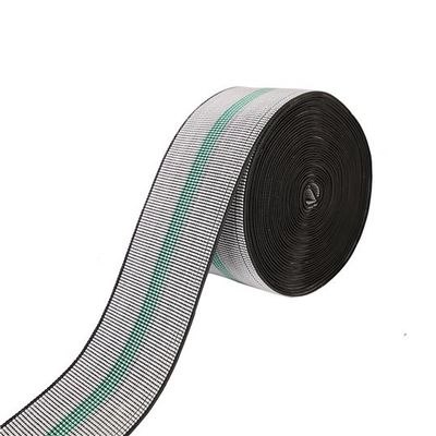 Porcellana Colore grigio di forte del sofà larghezza elastica a 3 pollici della tessitura 70mm con le linee verde fornitore