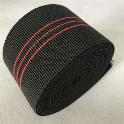 Allungamento elastico della tessitura 50%-60% del sofà nero di colore con uso di linee rosse per il sedile del sofà fornitore